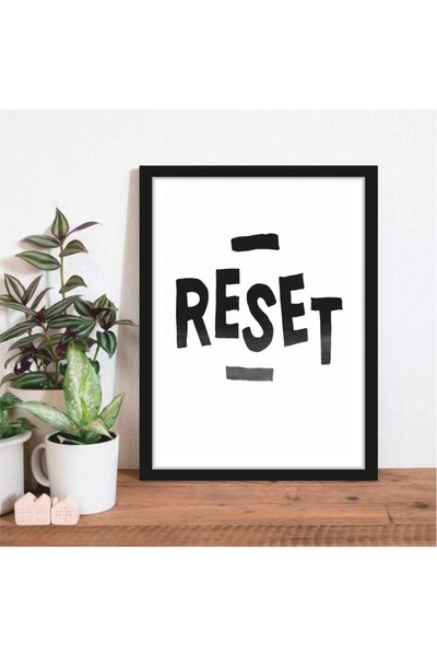 AR AJANS KANVAS TABLO RESET Tematski MDF STOL SA CRNIM OKVIROM