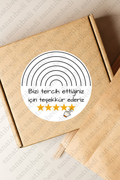 sanatıbedi Bizi tercih ettiğiniz için teşekkürler sticker - Kargo Ambalaj Pak...