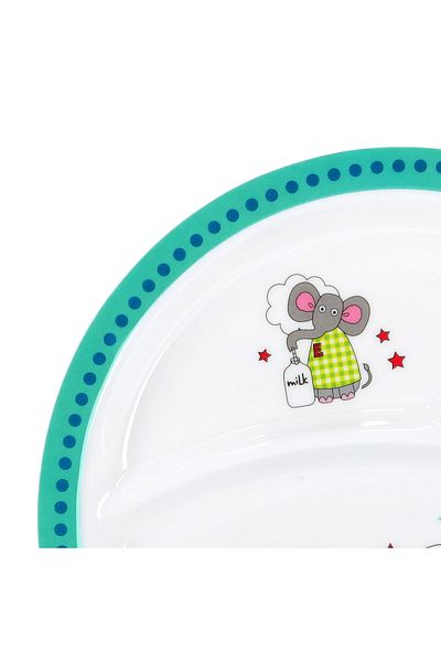 ROYALFORD Melamine Ware 3-section Round Baby Plate, 21.3x2 CM