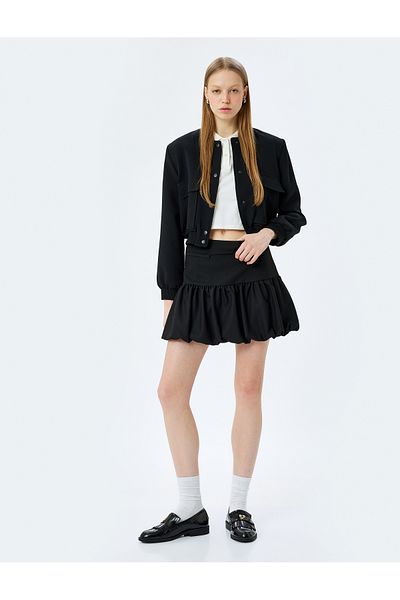 Koton Mini Balloon Skirt with Fleto Pocket Detail