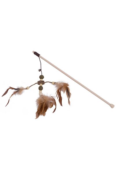 Eastland Feathered Catnip Ball Cat Fishing Rod 40 cm
