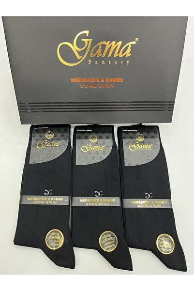 Gama Çorap 3 Adet Merserize+Bambu Karışımlı %100 Doğal Naylonsuz Kalın Kışlık...