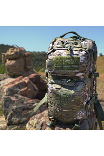 Wolftrap Tactical Σακίδιο πλάτης με μοτίβο στρατιωτικού καμουφλάζ 45 λίτρων κοπής με λέιζερ, τσάντα τακτικής
