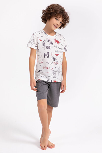 Arnetta World Beyaz Erkek Çocuk Bermuda Takım