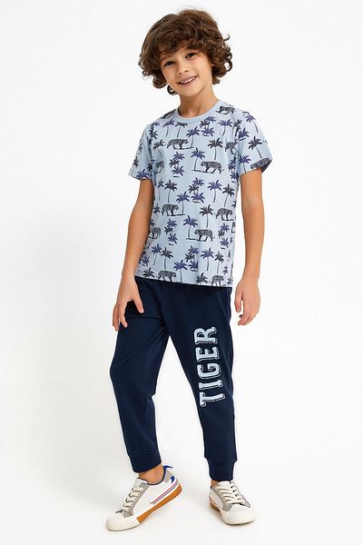 Rolypoly Tiger Smoke Blue Boy Pajama Set
