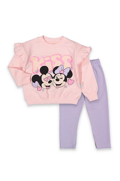 baby flamindo Baby Flamindo Kiss Printed Leggings 2 Threads Girl's Tracksuit Set