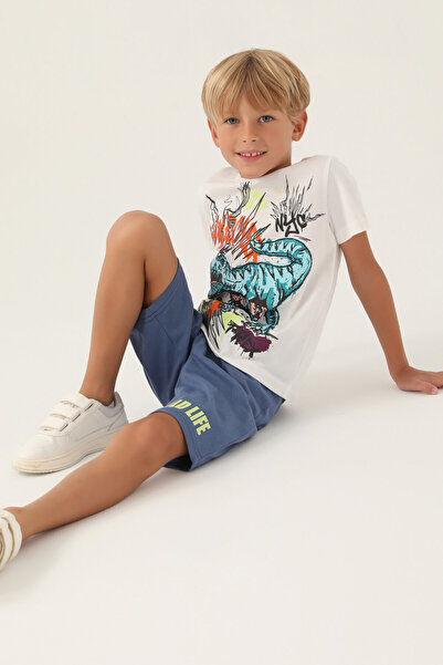 Rolypoly بدلة برمودا بيضاء للأولاد