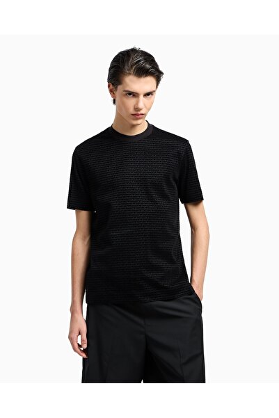 Emporio Armani Erkek Regular Fit Yuvarlak Yaka Pamuklu Logo Kaplı Kısa Kollu ...