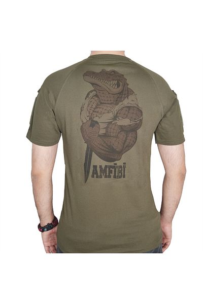 Wolftrap Tactical Αμφίβιο γράμμα κοντομάνικο εμπριμέ τακτικό μπλουζάκι Χακί