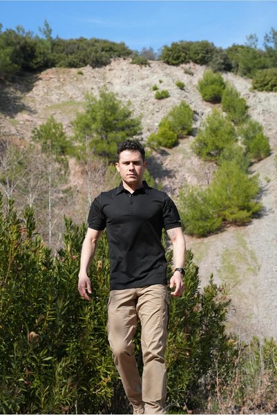 Wolftrap Tactical Kapan 2-Pocket Polo Collar Short Sleeve Tactical T-Shirt Black