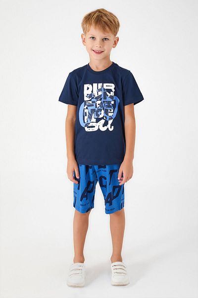 Rolypoly Summer Navy Blue Boy Bermuda Suit