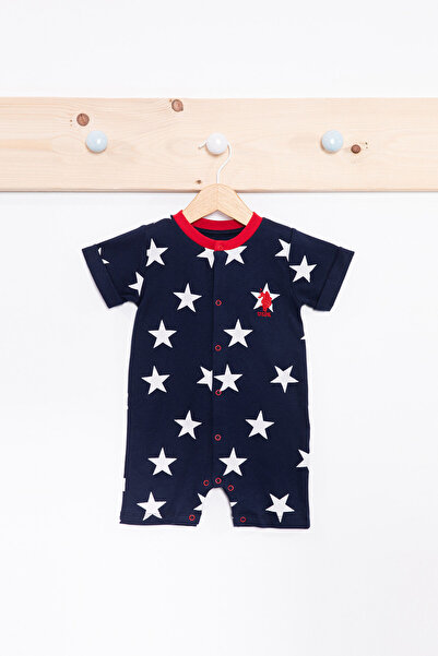 U.S. Polo Assn. بذلة طفل رضيع الأزرق الداكن