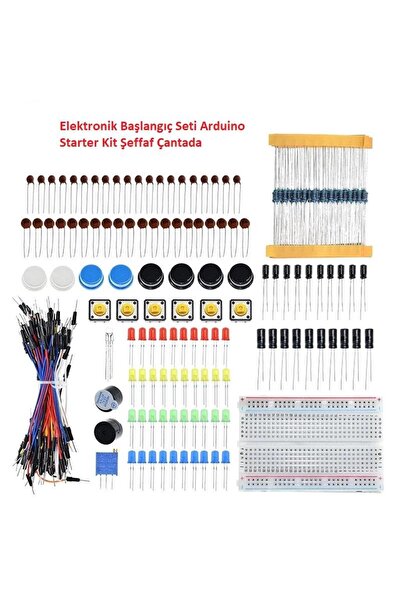 Hatfon Elektronik Elektronik Başlangıç Seti Arduino Starter Kit Şeffaf Çantada