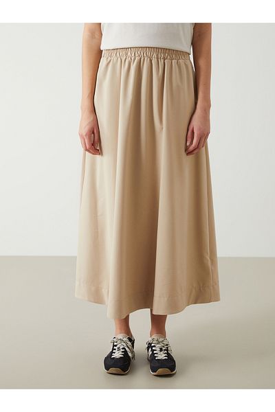 LC Waikiki Fusta de dama din poplin cu talie elastica