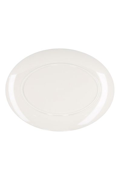 ROYALFORD Melamine White Pearl Oval Plate, 14 Inch