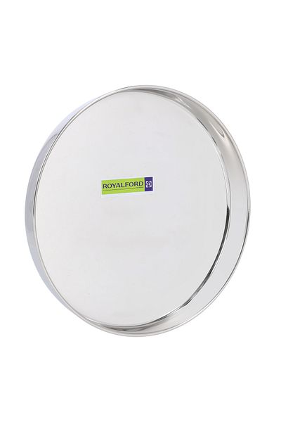ROYALFORD Khumcha Plate, 26cm Stainless Steel Serving Plate , RF10159