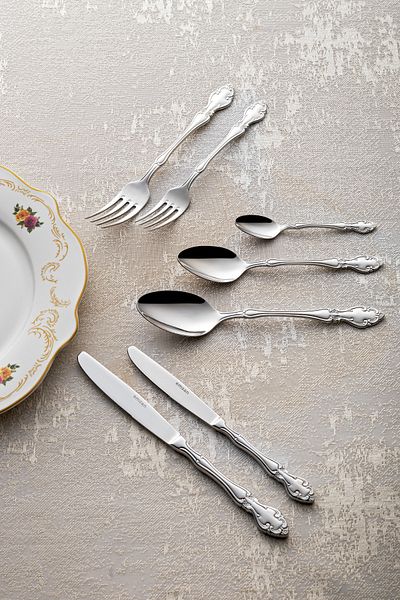 Emsan Royal 84 Pieces - Luxury Spoon Knife Set for 12