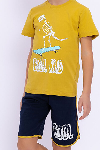 Rolypoly Cool Kid Saffron Yellow Boy Bermuda Suit