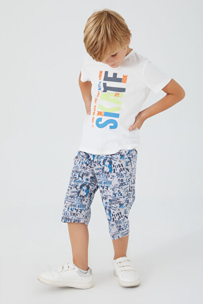 Rolypoly Costum Capri alb pentru băiat