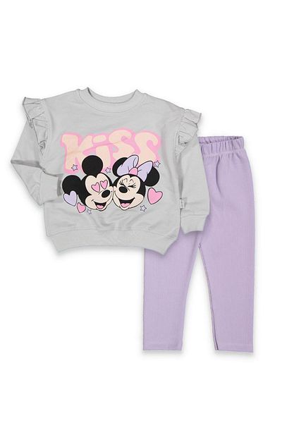 baby flamindo Baby Flamindo Kiss Printed Leggings 2 Threads Girl's Tracksuit Set