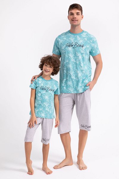 Rolypoly Palm Beach Blue Boy's Capri Suit