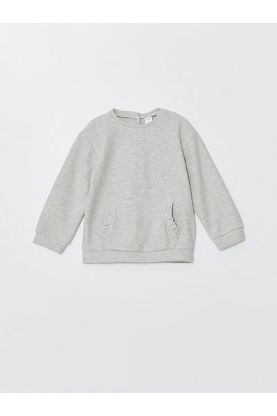 LC Waikiki Crew Neck Basic Long Sleeve Girls' Sweatshirt and Leggings Set of 2