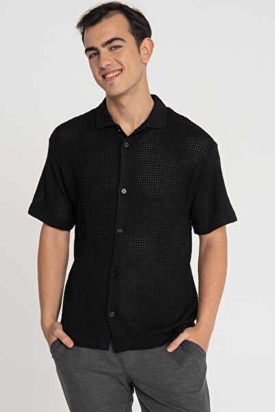 Jack & Jones Men's Jersey - Short Sleeve, Solid Color Shirt