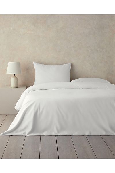 English Home Nova Premium Soft Cotton - Set de husă de pilota dublu alb