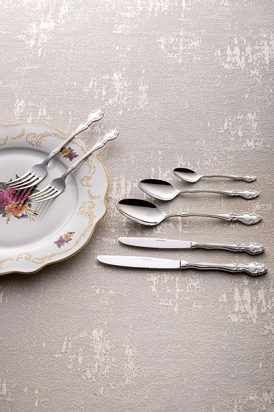 Emsan Royal 84 Pieces - Luxury Spoon Knife Set for 12
