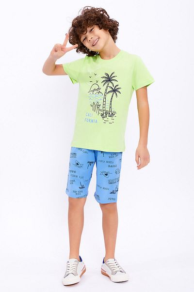 Rolypoly California Lime Boy Bermuda Suit