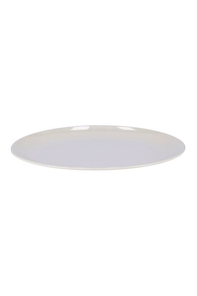 ROYALFORD Melamine White Pearl Oval Plate, 14 Inch