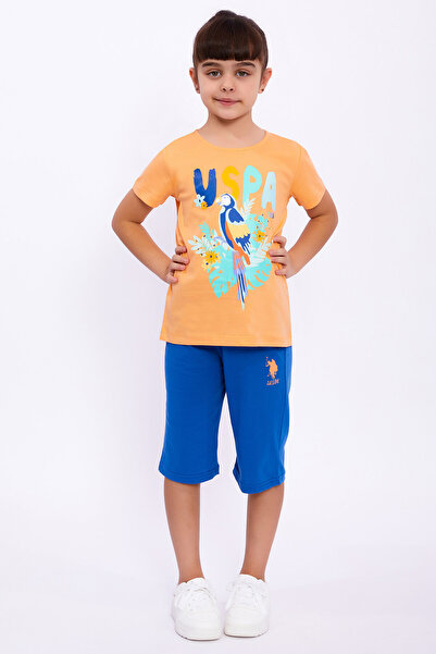 U.S. Polo Assn. Girl's Yellow Capri Suit