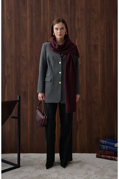 Fatma Atasoy Stamp Blazer Jacket Anthracite