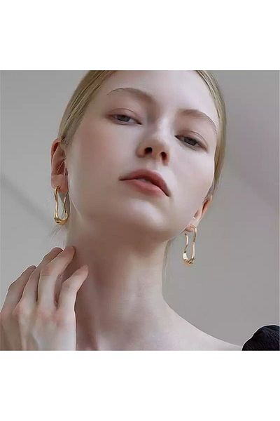 Pelin Aksesuar أقراط هوب تصميم طويل