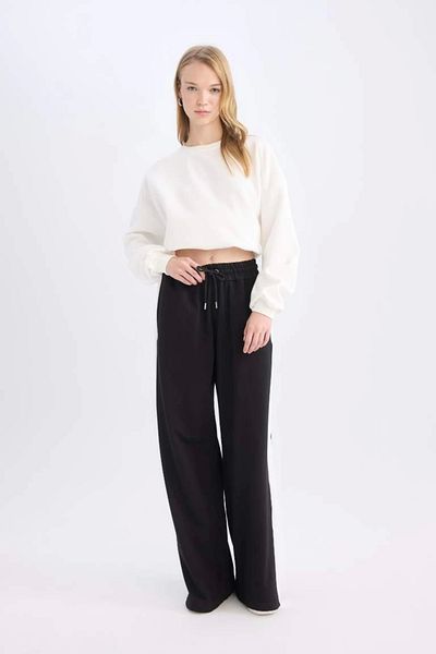 DeFacto D4764 Cool Wide Leg - Φούτερ με λαστιχένια δαντέλα στη μέση