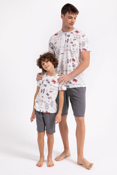 Arnetta World Beyaz Erkek Çocuk Bermuda Takım