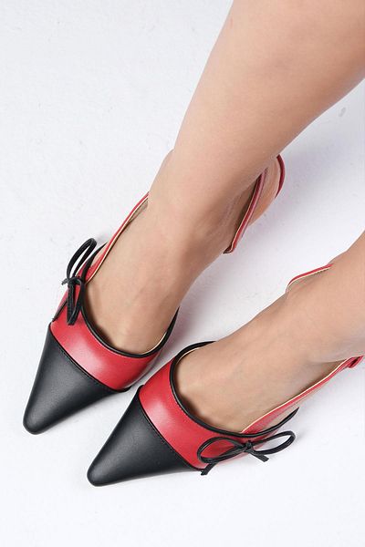 Mio Gusto Amira Red Color Women's Heeled Shoes