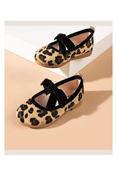 Pop Baby Girl and Child Leopard Print Soft Textured Ballerinas