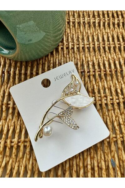 Pelin Aksesuar Sedefli Balık Kuyruğu Broş