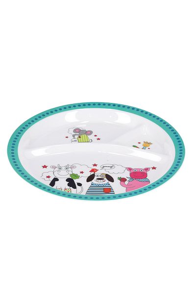ROYALFORD Melamine Ware 3-section Round Baby Plate, 21.3x2 CM