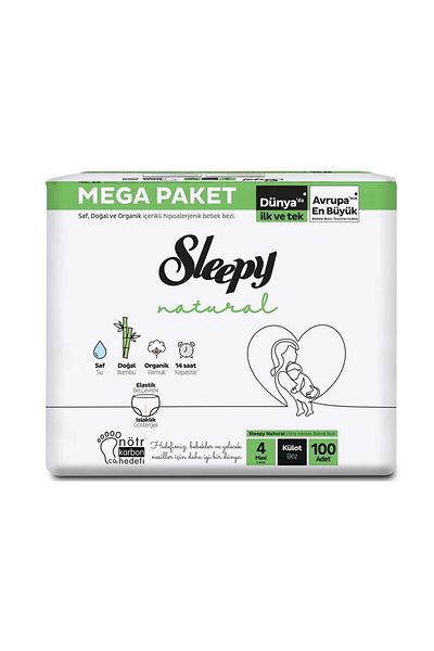 Sleepy Natural Size 4 Maxi 100 Panty Diapers