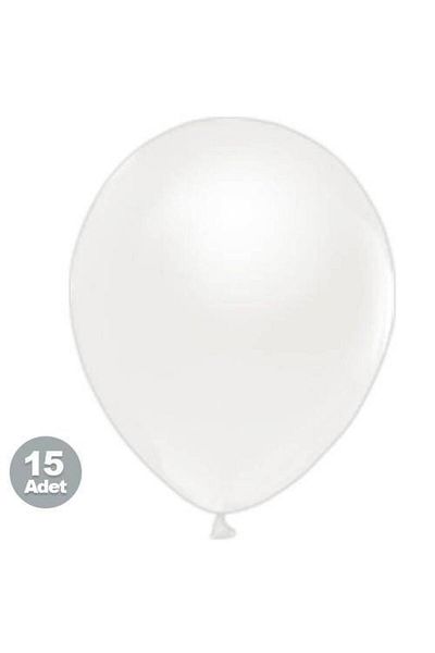 Parti Dükkanım White Balloon 15 Pieces