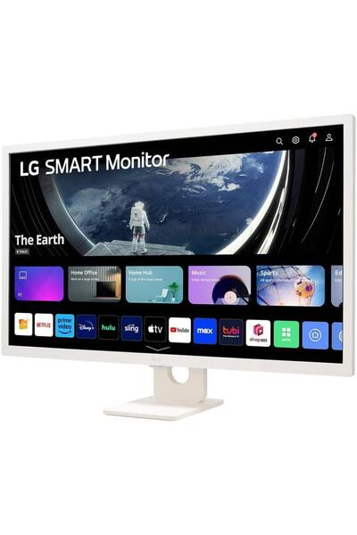 LG 32SR50F 32-inch Smart FHD IPS Monitor, webOS 23, HDR10, White