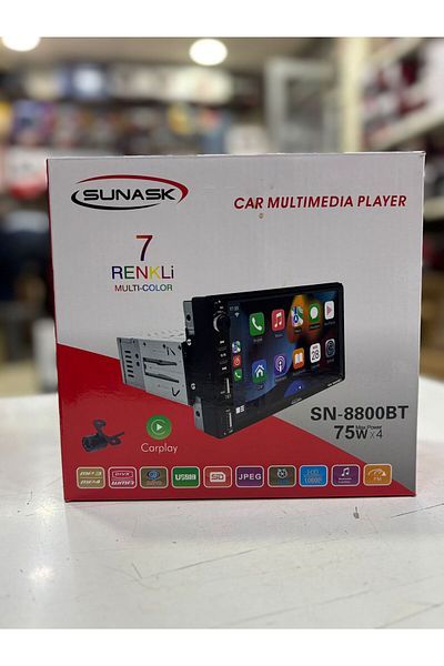 SUNASK Sn-8800 7inc Carplay - حافظة رفيعة قابلة للتعديل، شاشة مزدوجة Tofaş Şahin Doğan متوافقة مع الكاميرا 4x55