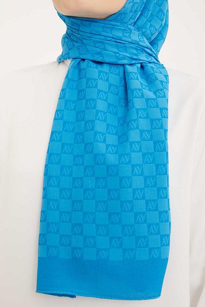 Armine Trend Ultra Light A Logo Sky Blue Shawl 18-23051