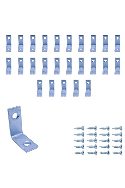 Yapıkan 25 Ad. L Demir Gönye Köşebent 12x25x25mm - Mobilya Dolap Sabitleme Kö...