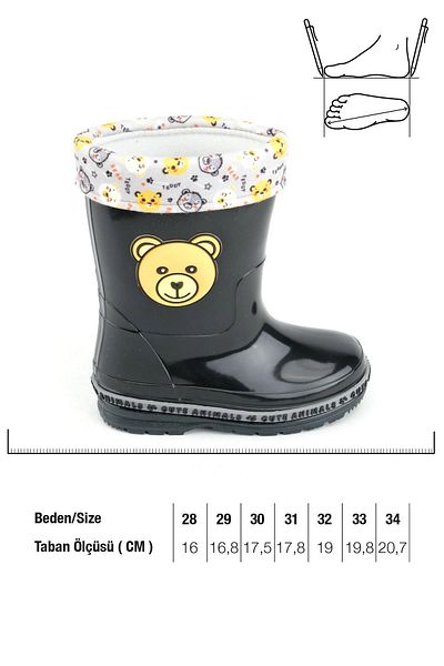 GEZER 00676 Boy's Thermal Lined Water Rainproof Boots