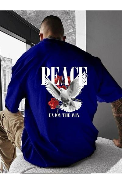 BENROMA Tricou oversize cu imprimeu Peace