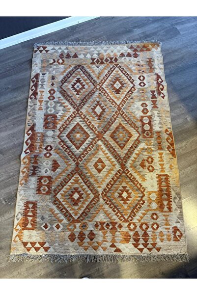 RUGSMODERN Authentic Patterned Rug in Cotton Multicolor Tile Tones 501