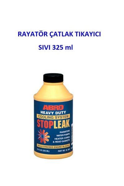 Abro RADYATÖR SIVI ÇATLAK TIKAYICI 325ml ARABA MİNİBÜS OTOBÜS KAMYON TRAKTÖR ...